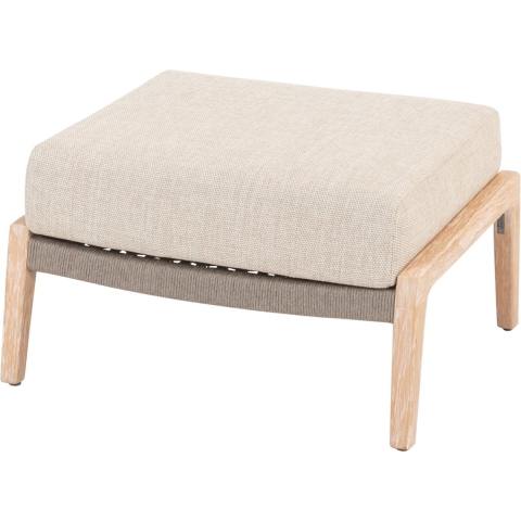 Julia voetenbank brushed teak incl. kussen 4SO - 4so