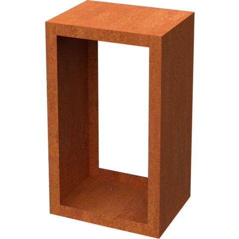 Egura cortenstaal Houtopslag L50 x B30 x H85 cm - Geroba