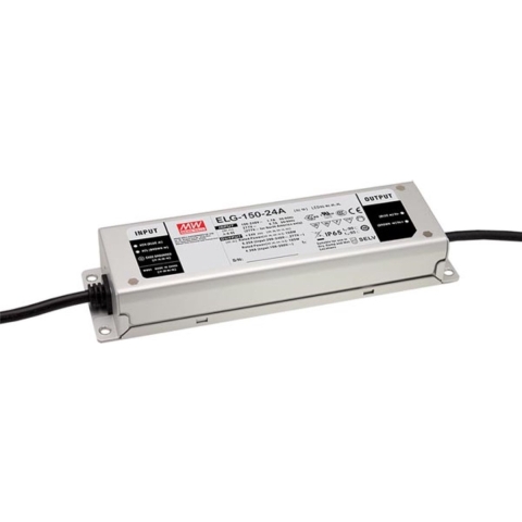 Mean Well ELG-150-24A-3Y LED-transformator, LED-driver Constante spanning, Constante stroomsterkte 150 W 3.2 - 6.25 A 21.6 - 26.4 V/DC Instelbaar, Montage op