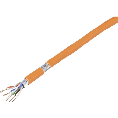 TRU COMPONENTS TC-8404020 Netwerkkabel CAT 7 S/FTP 4 x 2 x 0.24 mm² Oranje 500 m