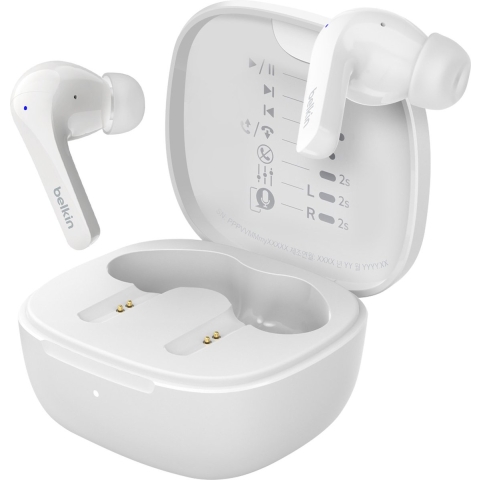 Belkin SoundForm Motion In Ear headset Bluetooth Wit Headset, Oplaadbox, Bestand tegen zweet