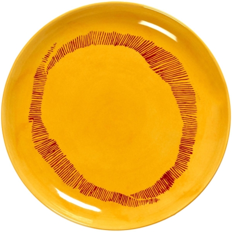 Serax Feast By Ottolenghi OntbijtbordØ19 Set Van 2 Yellow Stripes Red