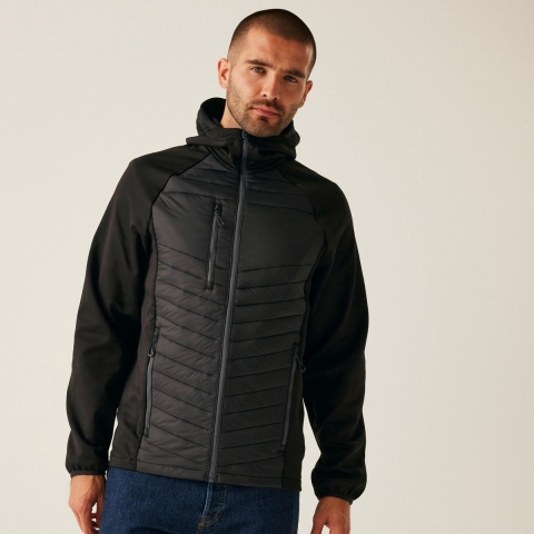 Ragetta RG0549 Navigate Hybrid Jacket - Black/Seal Grey - S