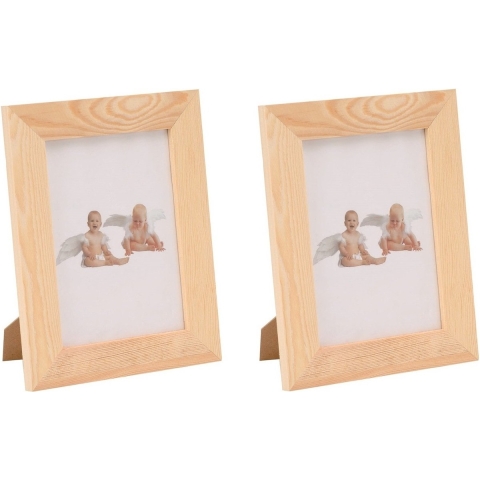 DIY houten fotolijstje - 4x - 17,5 x 22,5 cm - Hobby/knutselen - Zelf schilderen/versieren -