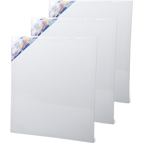 3x stuks canvas schildersdoeken 60 x 50 cm voor hobby verven/schilderen -