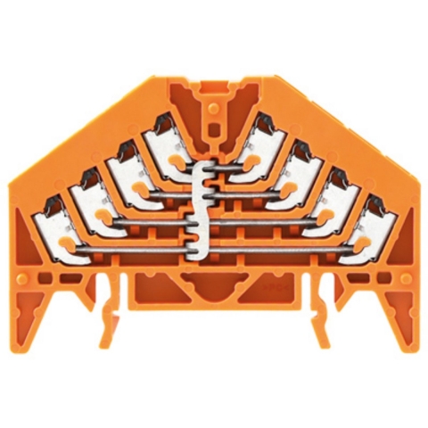 Weidmüller 1301630000 Verdeelblok Push-In-klem, Steekaansluiting Oranje 20 stuk(s)