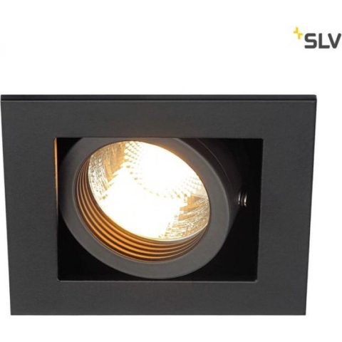 SLV 115510 Inbouwlamp GU10 Zwart (mat)