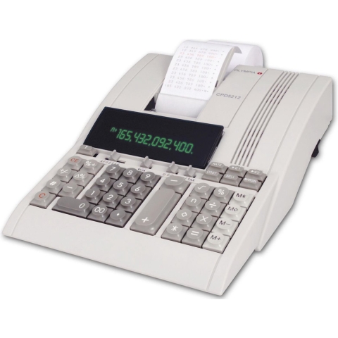 Olympia CPD 5212 Bureaurekenmachine met printer Beige Aantal displayposities: 12 werkt op het lichtnet (l x b x h) 290 x 218 x 90 mm