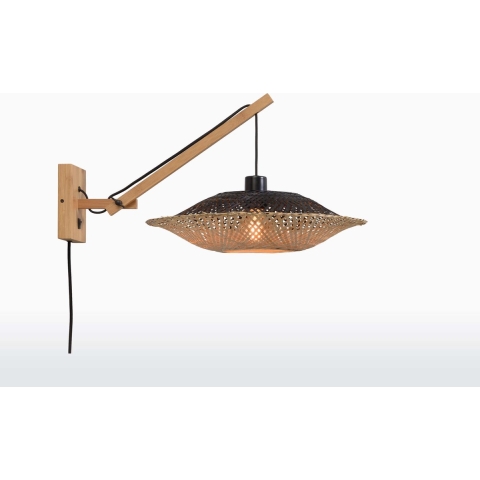 GOOD&MOJO Kalimantan Wandlamp met Arm - Ø44cm - Naturel