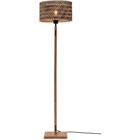 GOOD&MOJO Vloerlamp Java - Bamboe|Zwart - Ø32cm