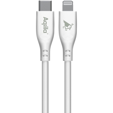 Aqiila USB-C-kabel USB 2.0 Apple Lightning stekker 2.00 m Wit AQCBPBIC4SI843