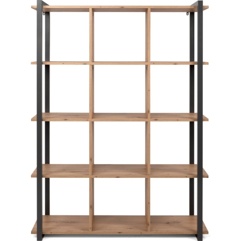 Calicosy - Boekenkast 12 vakken DENVER - H145 cm - Industriële stijl