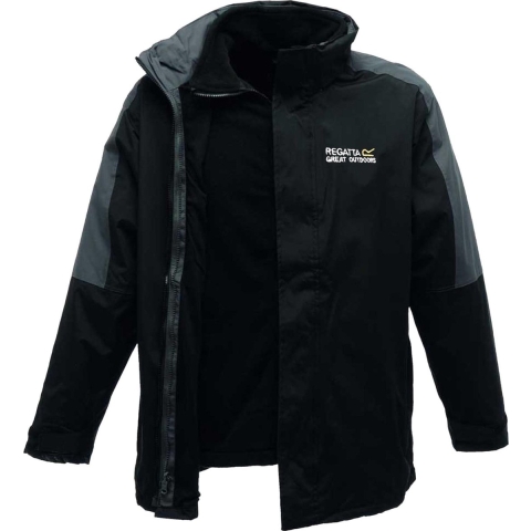 Ragetta RG1300 Defender III 3-in-1 Jacket - Black/Seal Grey (Solid) - M