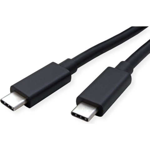 ROLINE USB4 Gen3x2 Kabel, C-C, M/M, 40Gbit/s, 240W , zwart, 0,8 m