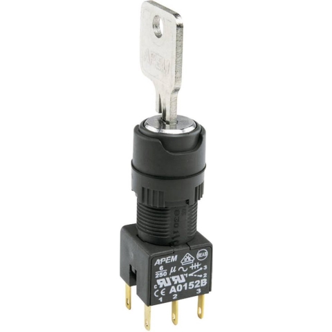 APEM A018323 A018323 Sleutelschakelaar 1 x 90 ° 1 stuk(s)
