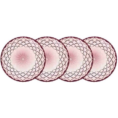 Lyngby - Asiet Sorrento - Gebakbordje 16cm S/4 Roze