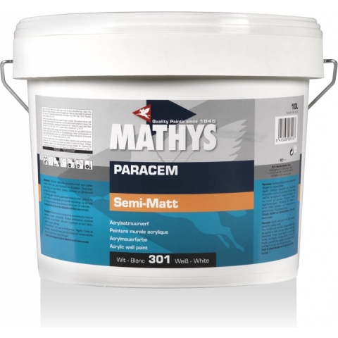 Mathys Paracem Semi-Mat - Op Kleur Gemengd - 1L