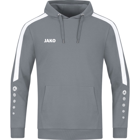 JAKO 6723K Sweater Met Kap Power Kids - Steengrijs - 164