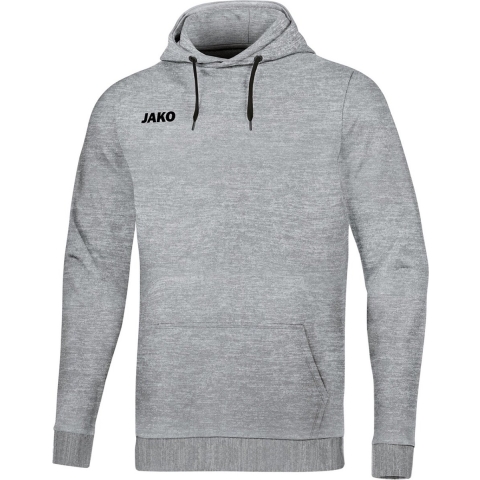 JAKO 6765 Sweater Met Kap Base - Lichtgrijs Gemeleerd - XL