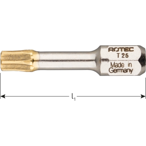 Rotec IMPACT insertbit T 25 L=30mm C 6,3 DIAMOND - 8172225 - VPE = 10 stuks