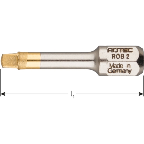 Schroefbit SQD 2x30mm, &apos;IMPACT-DIAMOND&apos; | 10 stuks