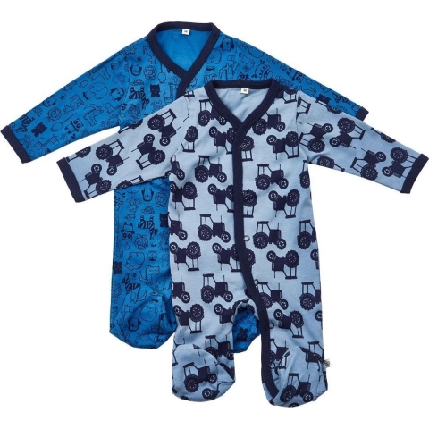 Pippi Boxpakjes - 2-pack - Blauw/Lichtblauw m. Print - Pippi Baby - 4 jaar (104) - Boxpak