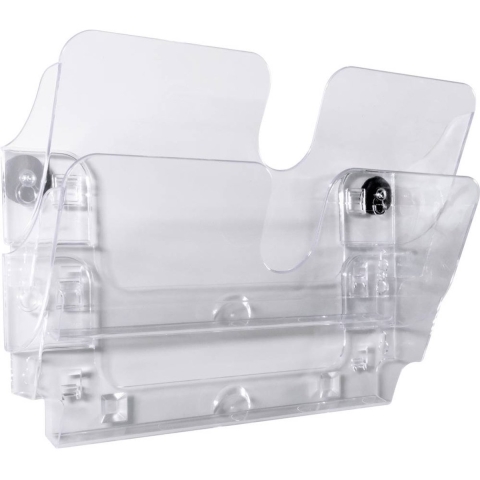 Durable Flexiplus 1709022400 Folderhouder (wandmodel) Doorzichtig 1 stuk(s) Aantal vakken: 2