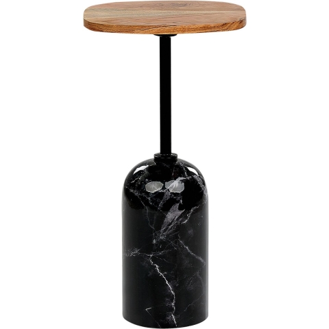 Beliani - OASIS - Bijzettafel - Zwart|Bruin - Hout