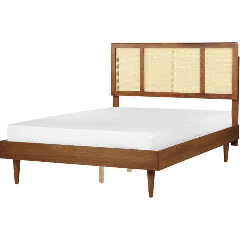 Beliani-AURAY-Tweepersoonsbed-Lichthout-140 x 200 cm-Rubberhout