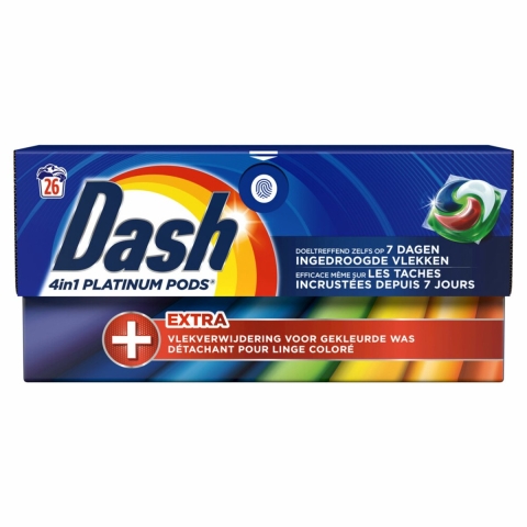 4x Dash Wasmiddelcapsules 4in1 Pods +Extra Vlekverwijdering Color 26 stuks