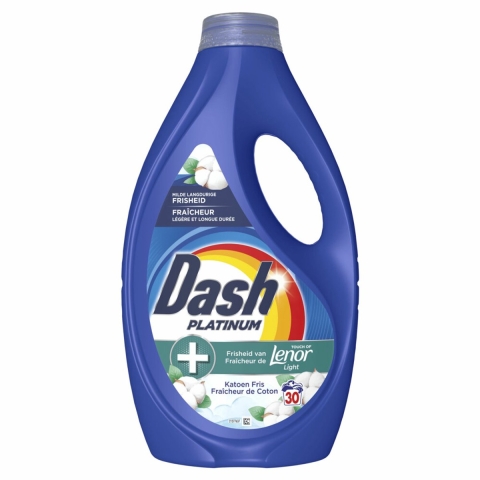4x Dash Vloeibaar Wasmiddel Katoen fris 30 Wasbeurten 1350 ml