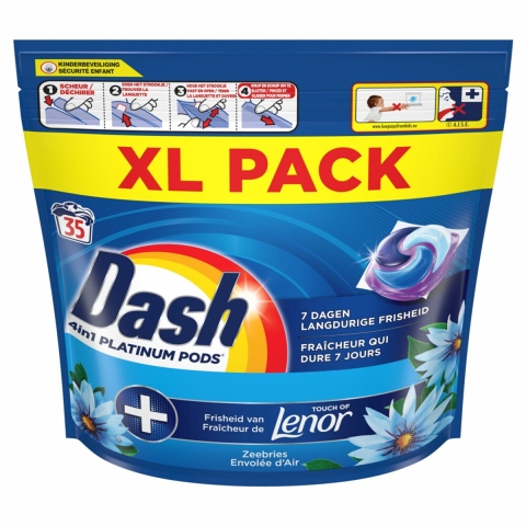 3x Dash Wasmiddelcapsules 4in1 Pods Zeebries 35 stuks