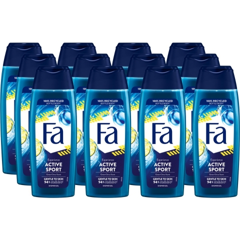 12x Fa Men Douchegel Active Sport 250 ml