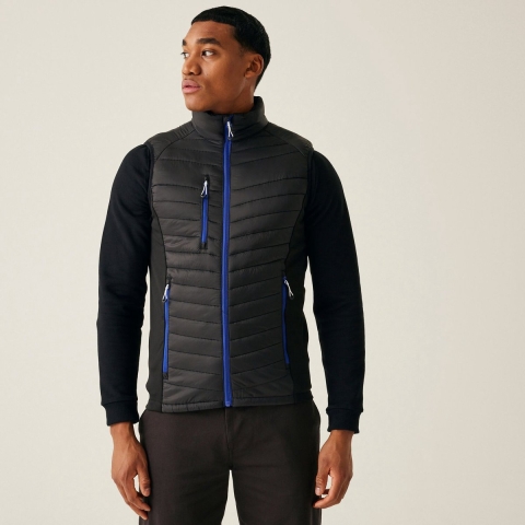 Ragetta RG894 Navigate Hybrid Bodywarmer - Black/New Royal - 3XL