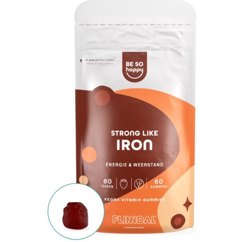 Strong Like Iron Gummies 180 gummies met herhaalgemak | 2+1 gratis - 180 Kauwtabletten - Flinndal