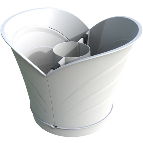 Bama Tulipano Bloempot 5L 34.5x19x30 cm 4 Stuks Wit