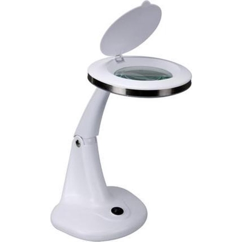 Led-Bureaulamp Met Vergrootglas 3 +12 Dioptrie - 5W - 48 Leds - Wit