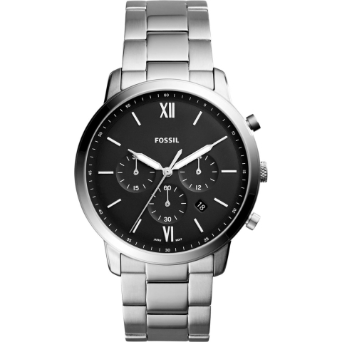 Fossil Neutra FS5384 Herenhorloge 44 mm - Zilverkleurig