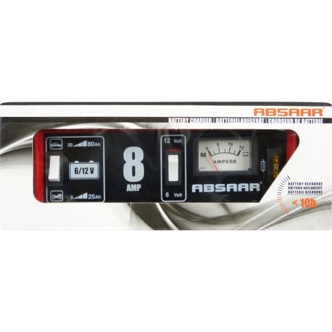 Absaar Acculader 6/12V 8A