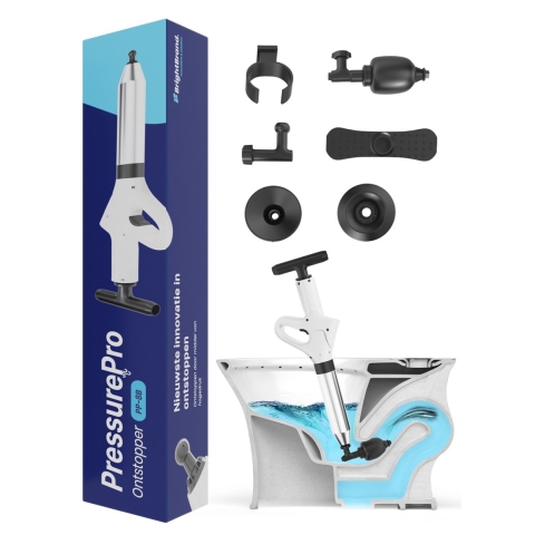 Brightbrand PressurePro Afvoer ontstopper– Toilet Ontstopper – Hogedruk Ontstopper – Wasbak Ontstop