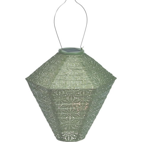 Lumiz Solar Tuinverlichting - Tuinverlichting op zonne energie - Tuinverlichting - Buitenlampjes - Tuinverlichting op zonneenergie - Buitenverlichting - Buitenlamp - Decoratie - Sashiko Diamond - 28 cm - Licht Groen