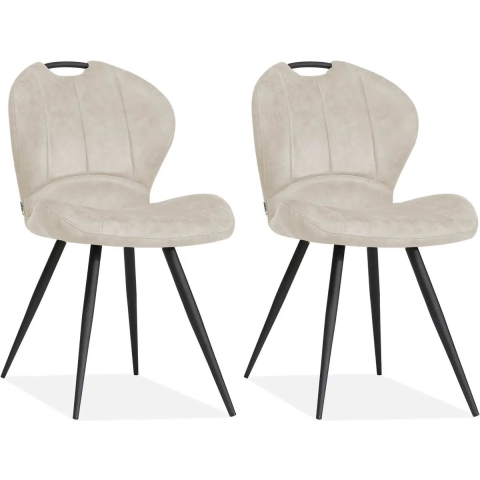 MX Sofa Eetkamerstoel Miracle - Sand (set van 2 stuks)