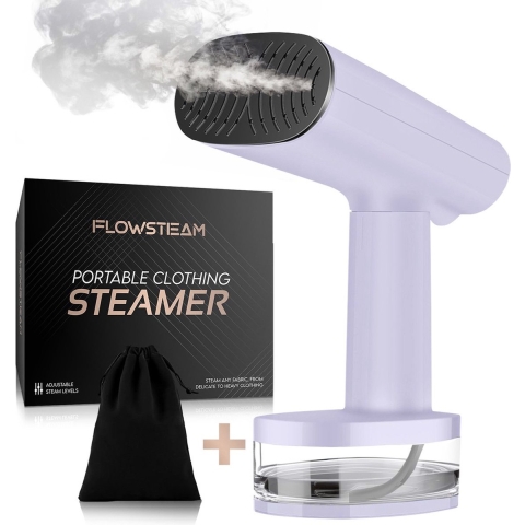 FLOWSTEAM® Luxe Kledingstomer - Handstomer - Stoomapparaat Kleding - Lavender Edition - Inclusief Op