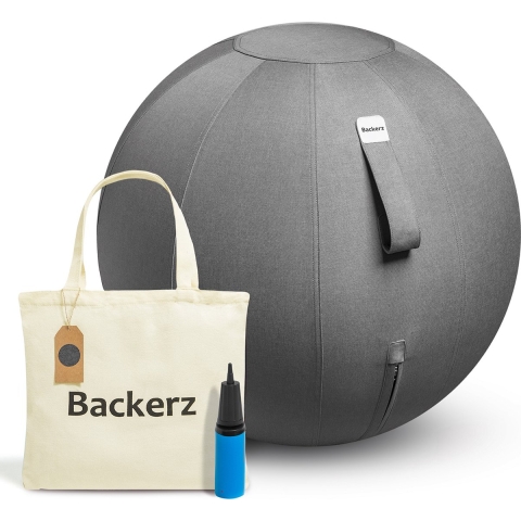 Bckz Zitbal Kantoor en Thuis 75 CM - Luxe Yoga Bal - Zitballen met Hoes - Ergonomische Bureaustoel B