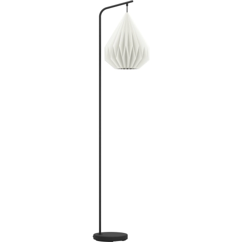 EGLO Minting Vloerlamp - E27 - 158,5 cm - Zwart/Wit - Papier