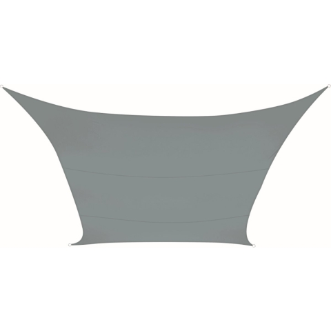 Perel Schaduwdoek, waterafstotend, 5 x 5 m, 160 g/m², polyester, vierkant, lichtgrijs