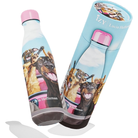 IZY Drinkfles - Prints - Thrill Seekers - Inclusief donatie - Waterfles - Thermosbeker - RVS - 12 uur lang warm - 500 ml