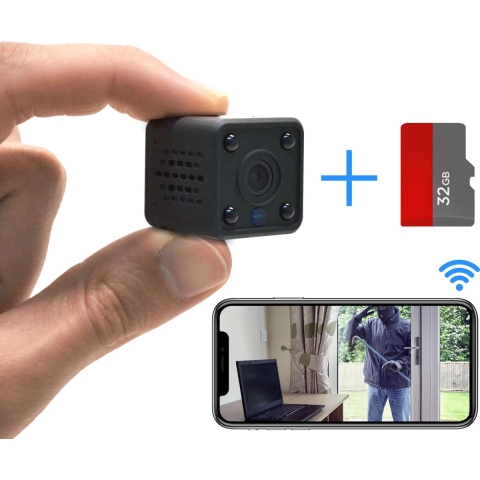 KUUS. C2 Mini Verborgen Camera, Spy Camera Met App&WiFi - Draadloos - Nightvision - Beveiligingscamera - Bewakingscamera Mini IP Camera met Wifi en App
