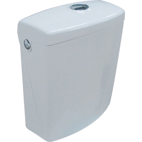 UNO - Stortbak - Polypropyleen - Eco 3/6L - Verchroomde Dubbele Drukknop