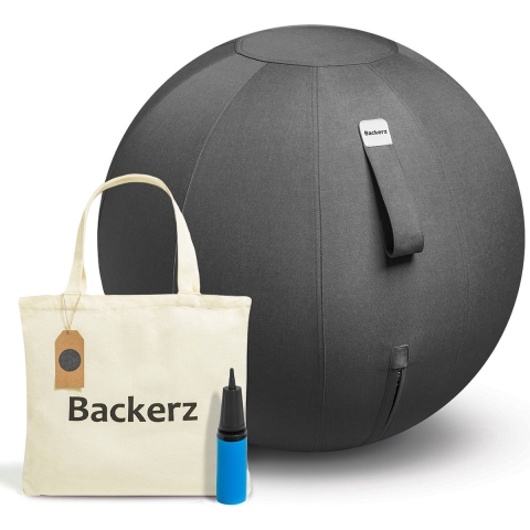 Bckz Zitbal Kantoor en Thuis 75 CM - Luxe Yoga Bal - Zitballen met Hoes - Ergonomische Bureaustoel B